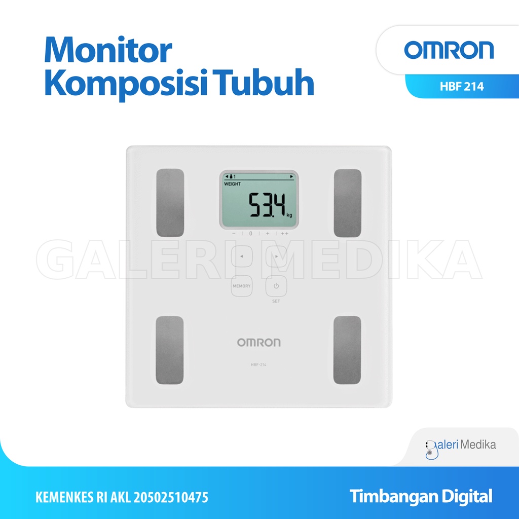 Timbangan Digital Lemak / Timbangan Body Fat / Timbangan Badan Digital BMI Omron HBF-214 / HBF214 / HBF 214