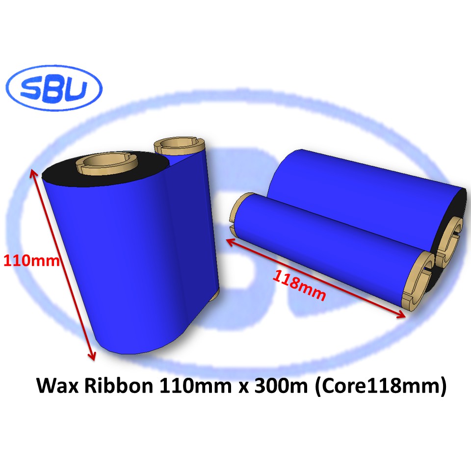 

Wax Ribbon 110mm x 300m (core 118) "Murah & Berkualitas
