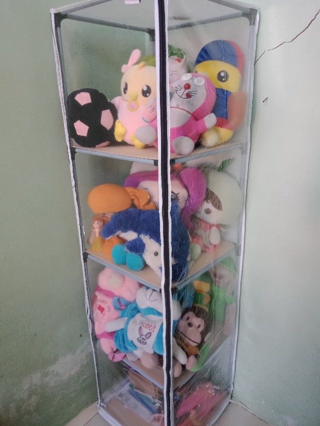 Lemari Transparan / Lemari Pajang Minimalis / Lemari Lego / Rak Mainan Ds57