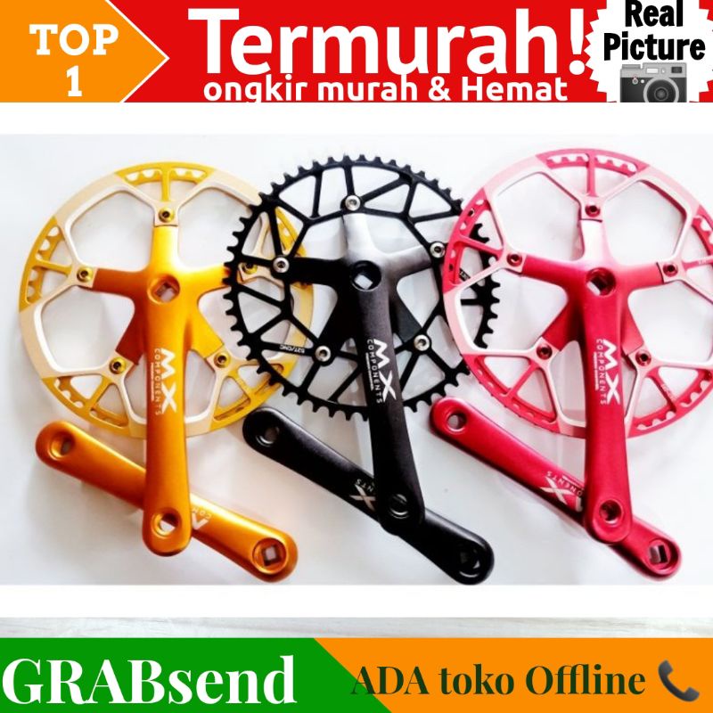 crank set MX 52 & 56T full Alloy bcd 130 new colour