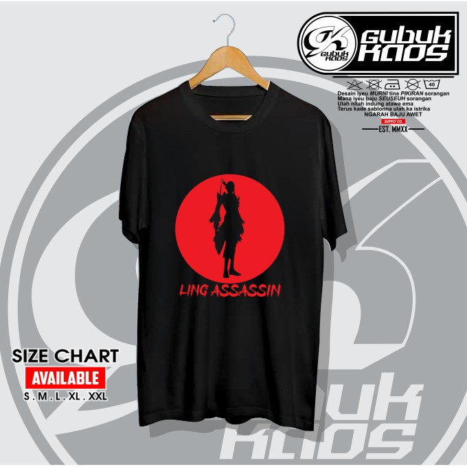 BAJU KAOS SILUET LING ASSASSIN HERO MOBILE LEGENDS - GUBUK.KAOS