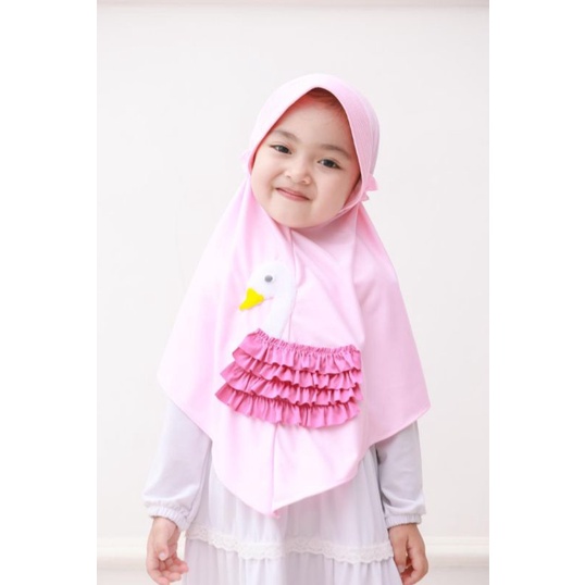 hijab anak bergo angsa anak//hijab instan anak real pict//hijab anak lucu//hijab anak paud//hijab an