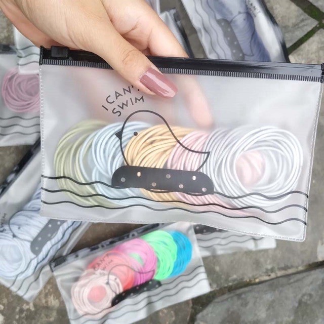 100pcs Karet Rambut ala Korea / Ikat Rambut Elastis / Asesoris Rambut-3