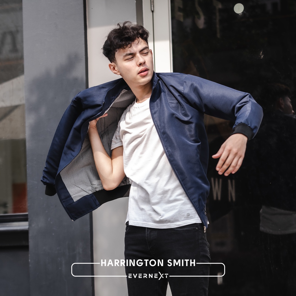 Jaket Cowok HARRINGTON SMITH Jacket Pria Casual Windproof