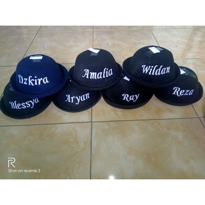 Topi Caplin Anak Gratis Bordir Nama