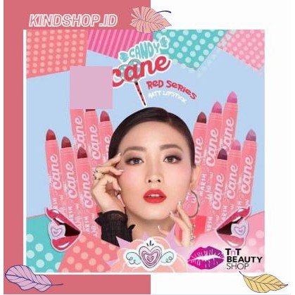 KINDSTORE❤ | Marshwillow Candy Cane Matte Lip Crayon Red Version Lipstick