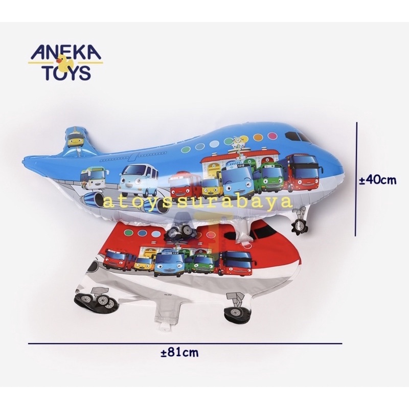 PESAWAT BIASA TAYO (BALON GAS/FOIL/TERBANG/KARAKTER)