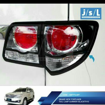 Toyota Fortuner garnish lampu belakang blacktivo 2014 2015 JSl