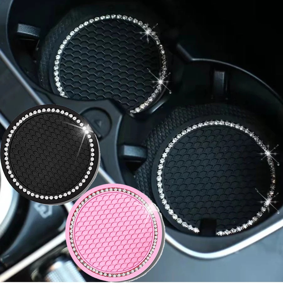 Non-slip Car Water Cup Pad,Diamond Car Coaster