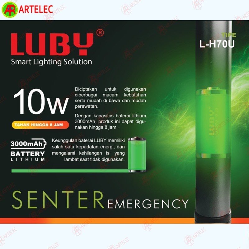 COD!! Senter LUBY L-H07U | L-H07-U Flash Light + Stick Light bisa di cas