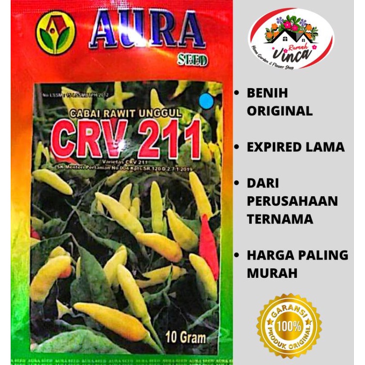 Benih bibit Cabe Rawit Setan CRV 211 10g dari Aura seed