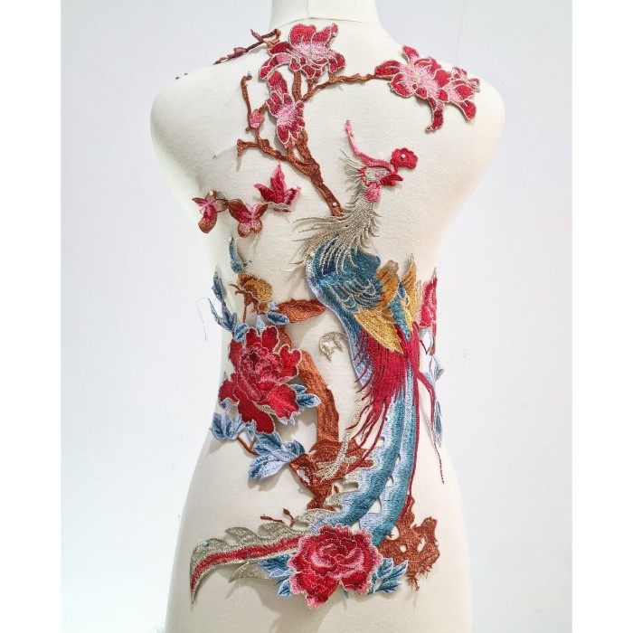 Bordir Burung Phoenix Besar, Aplikasi Bordir 050