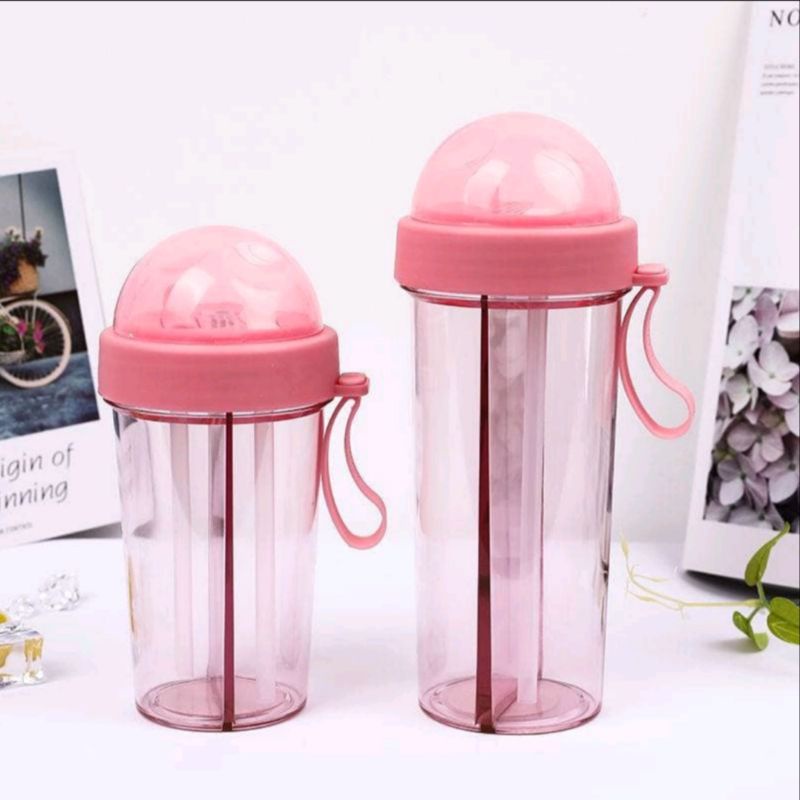 Botol Minum Dua Sisi  600ml l BPA FREE // Botol Minum Dual Use 600ml // Botol Minum Unik 600ml BPA FREE //Botol Minum Dua sisi Murah-2