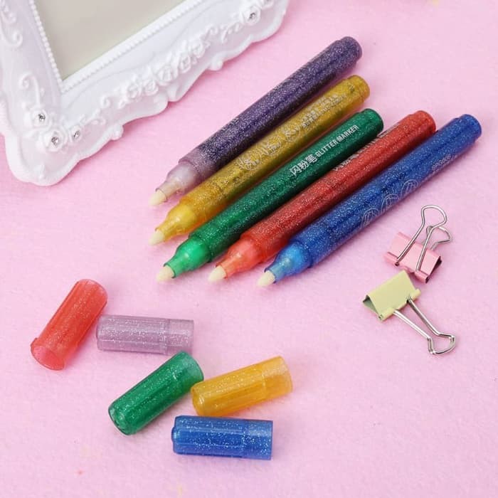 Glitter Marker Pen (5pcs)