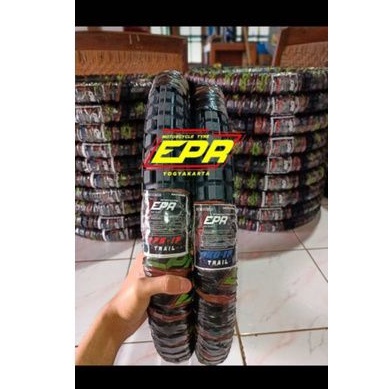 Paket Sepasang Depan Belakang Ban Ring 17 Tipe Trail/Tahu Bisa untuk Supra Jupiter Vega Smash DLL Uk