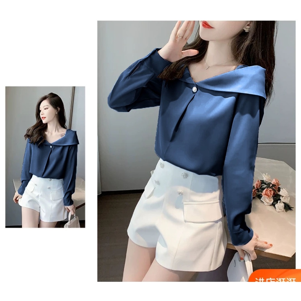 +[HNFK] Blouse Wanita Korea / Blouse Murah / Blouse / Atasan Wanita / Blouse Jorina