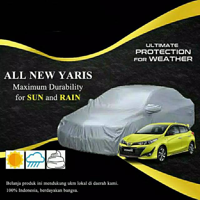 Silver Body Cover Mobil / Sarung mobil silver All New YARIS