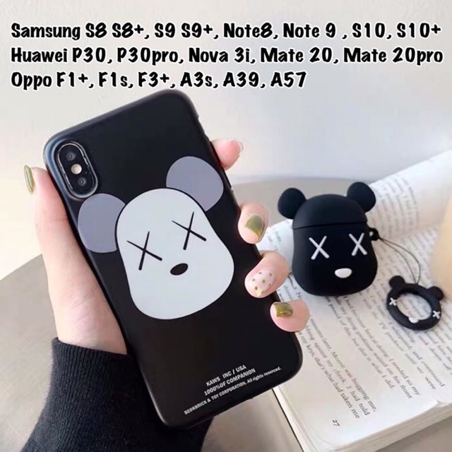 Kaws Case Samsung Oppo F1s F1+ A39 A57 A3sHuawei P30 pro S8 S8+ S9 S9+ Note8 Note 9 S10 S10+ S10e