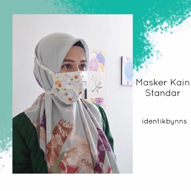 Masker kain motif masker kain persegi masker kain murah masker motif masker tali masker bunga