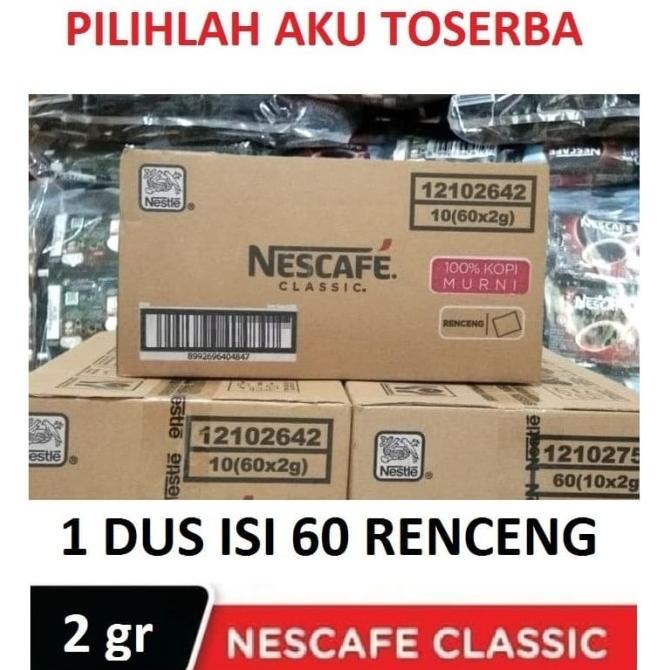 

Kopi Nescafe Classic 2 Gram - 1 Karton Isi 60 Renceng