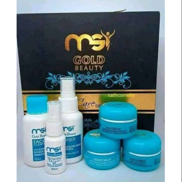 MSI Gold Beauty Silver Series /Perawatan wajah komplit/ Cream Siang Malam MSI / Skincare MSI
