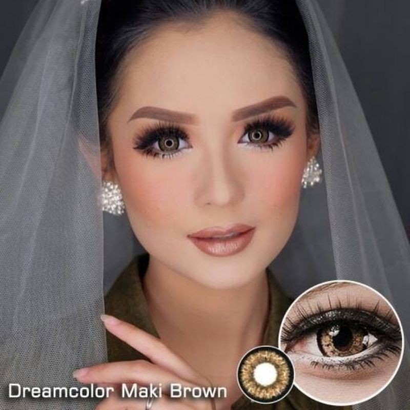 Softlens MAKI BROWN Dream Color 1 / Soflen Maki Dreamcolor / Softlens Dreamcolor Kemasan Botol Kaca