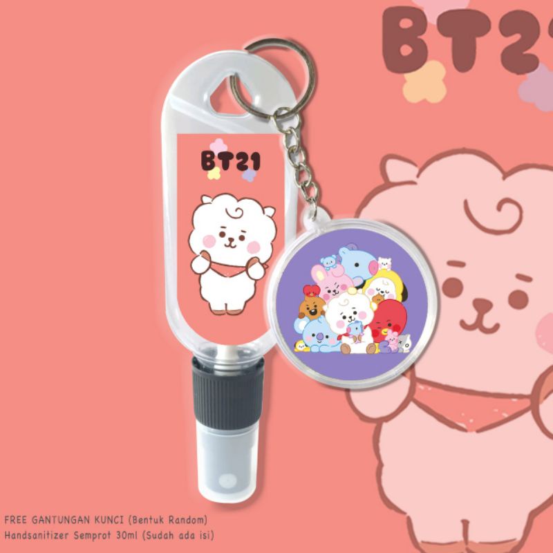 HAND SANITIZER BT21 LUCU/SPRAY 30ML FREE GANCI+ISI HS