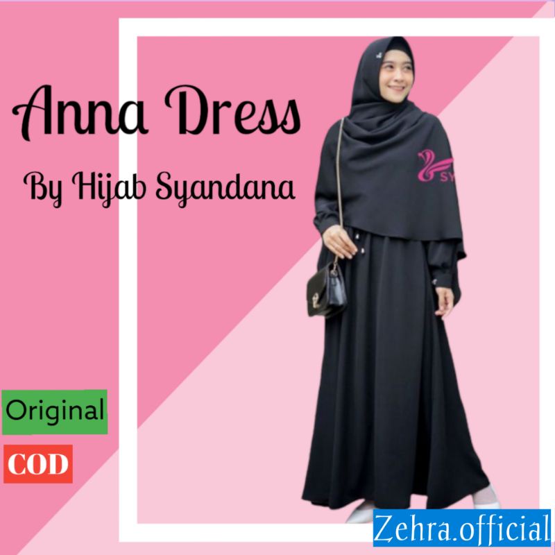 GAMIS SET SYARI ANNA DRESS BY HIJAB SYANDANA GAMIS POLOS GAMIS WOLFIS DRESS WOLVIS