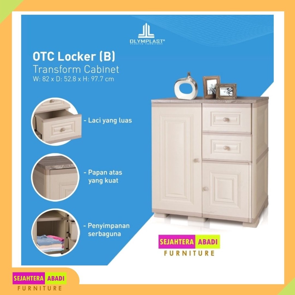 Lemari Plastik Cabinet Murah OTC LOCKER B Olymplast