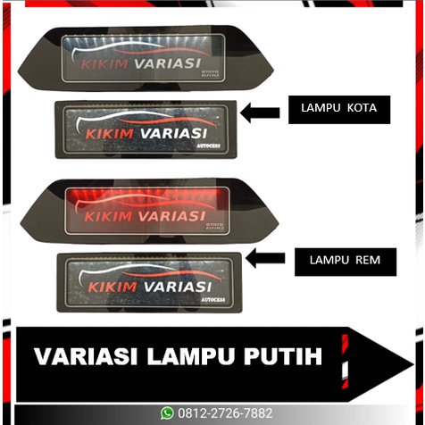 TEMPAT PLAT KHUSUS ALL NEW BRIO + LAMPU (BIRU &amp; PUTIH)