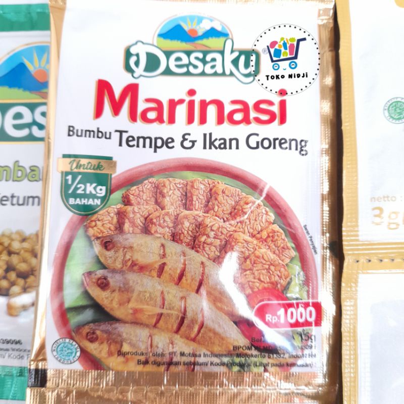 

Marinasi bumbu Tempe & Ikan goreng