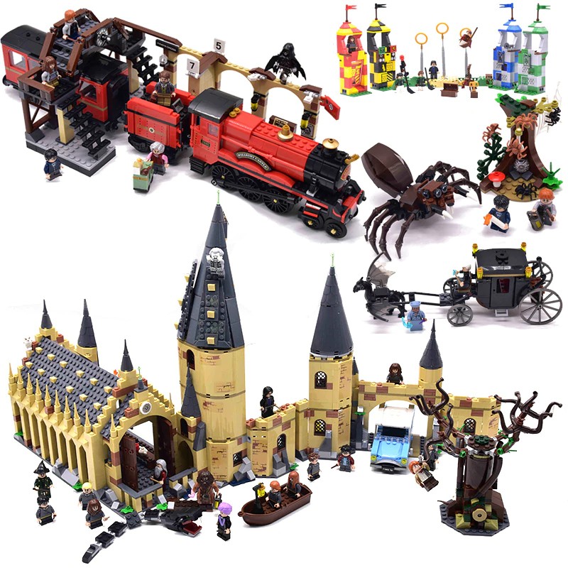 Mainan Lego Anak Hagrid Hut Harri Castle House Mini Animals Figures Building Blocks Bricks