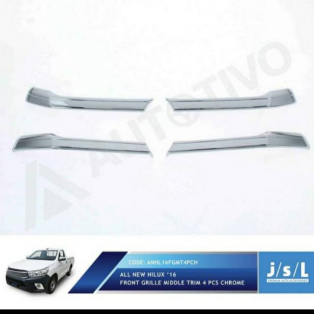 Front grill middle/ grill depan all new Hilux 4 pcs chrome jsl