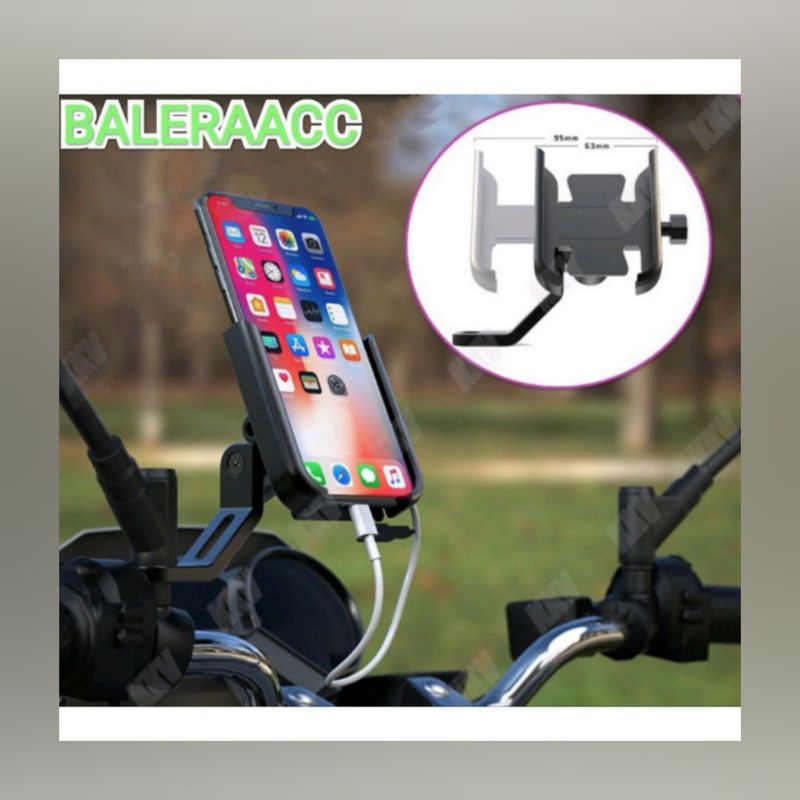 Phone Holder Holder Hp Di Spion Motor FAZZIO NMAX AEROX PCX VARIO160 SCOOPY BEAT  Dan Lain - Lain Universal Motor