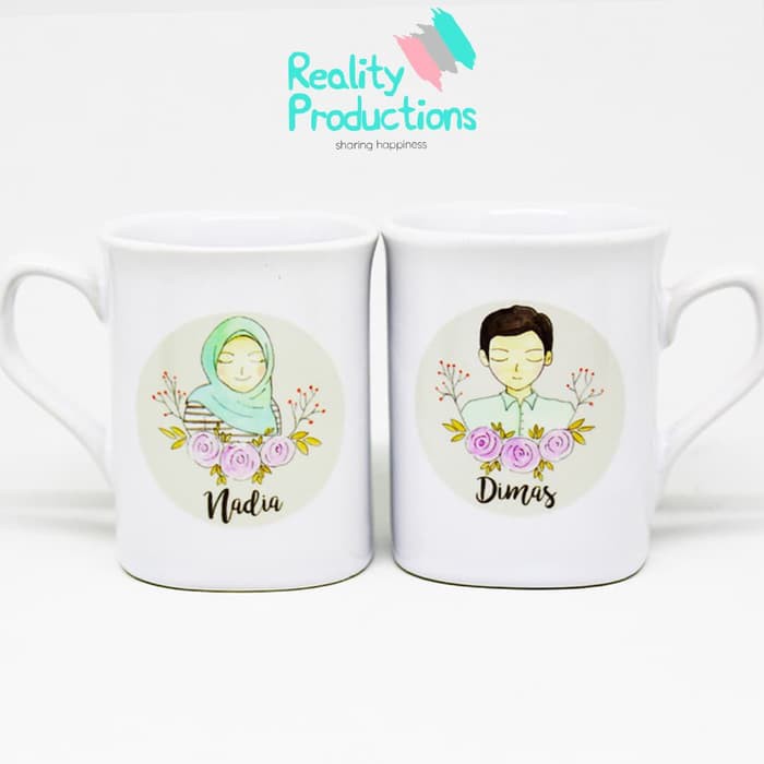 Mug Couple Nescafe 180 ml Simple Hijab
