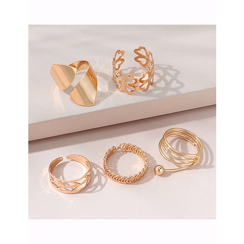 LRC Cincin Set Fashion Golden Ring Set Y65614