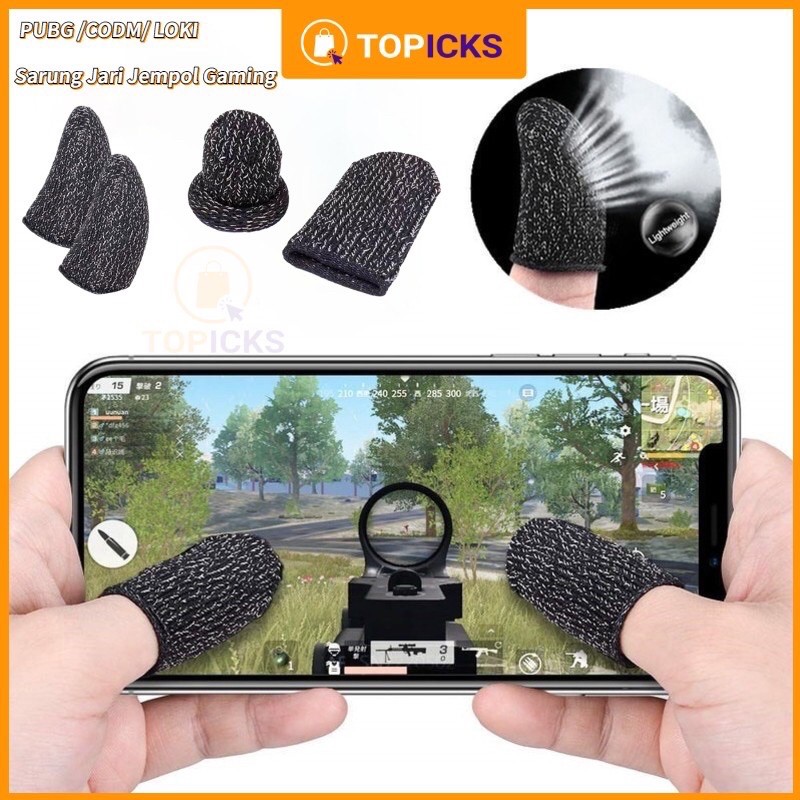 TOPICKS  PUBG CODM LOKI 1 Pasang  Sarung Jari Jempol Sarung Tangan Gaming Touch Screen Anti Keringat