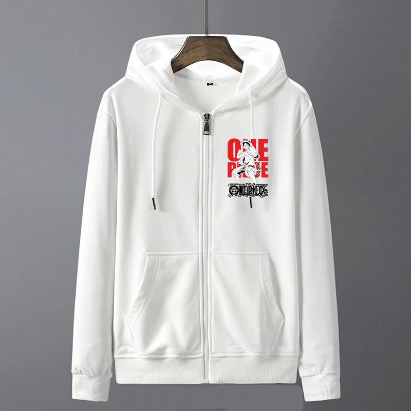 Zipper Hoodie Pria One Peace Hoodie terbaru L-XXl