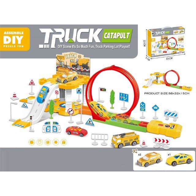 Mainan Anak POLICE / TRUCK CATAPULT ASSEMBLE DIY Puzzle Fun DIY Scene