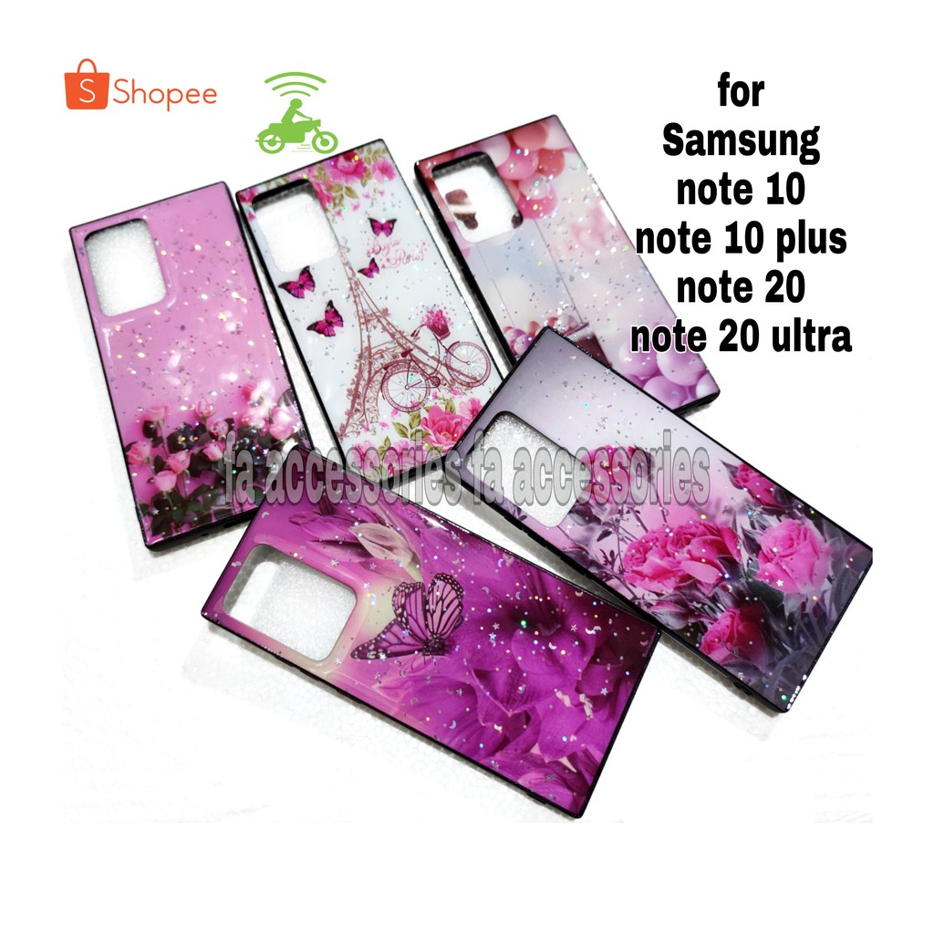 FA Soft case tpu bling samsung NOTE 10 20 20ultra PLUS 20 ultra silicon motif flow