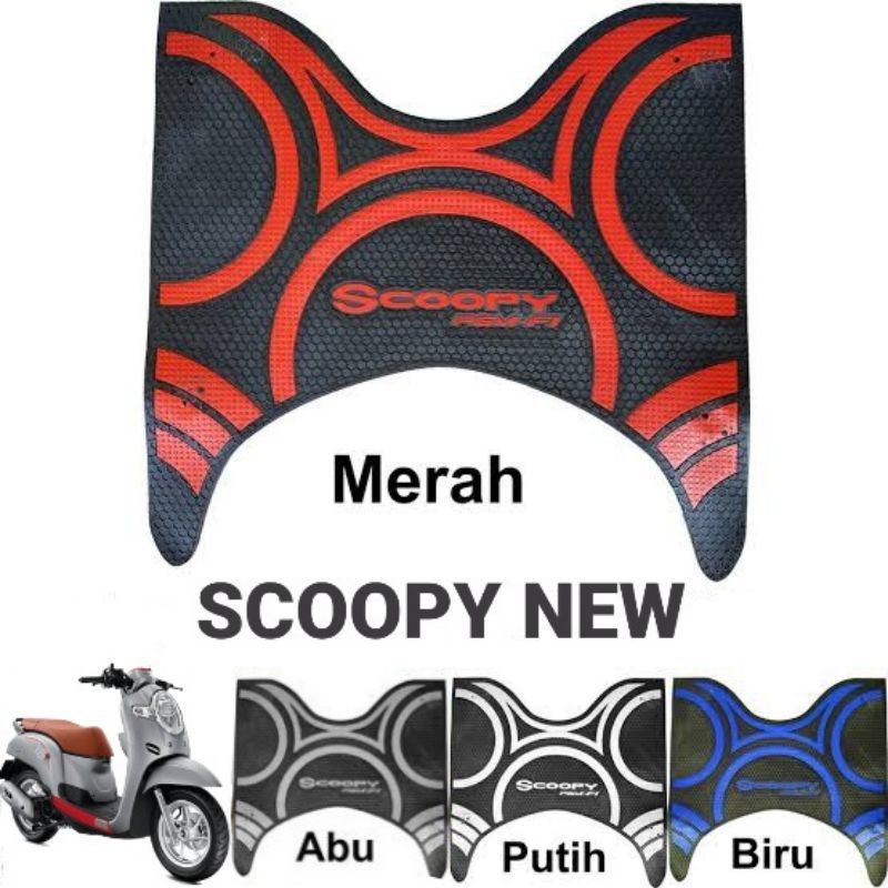 Karpet karet Scoopy, Karpet motor, Alas kaki Motor Scoopy bahan tebal anti licin