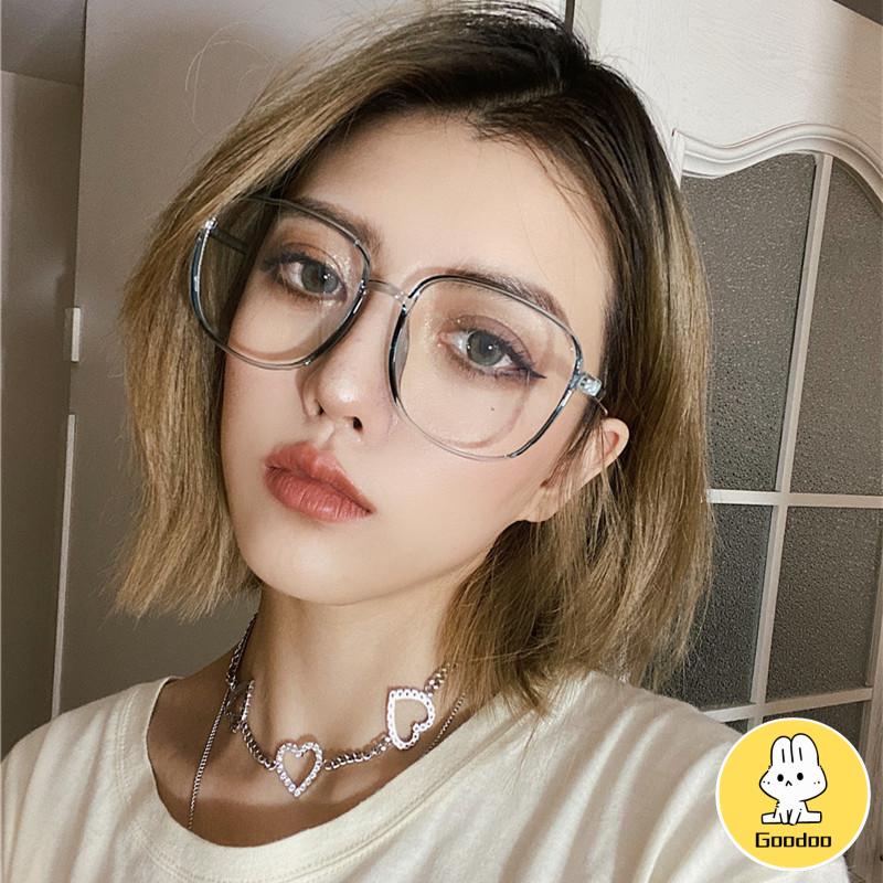 Frame Kacamata Fashion Wanita Anti Radiasi Korean Kaca Mata Radiasi Bulat Eyeglasses -Doo