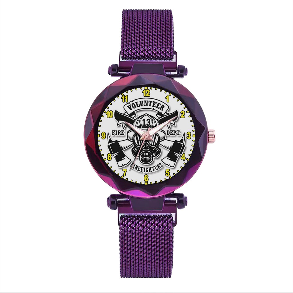 Jam Tangan Wanita Custom - PEMADAM KEBAKARAN MOTIF 4 Free Box &amp; Batre Cadangan