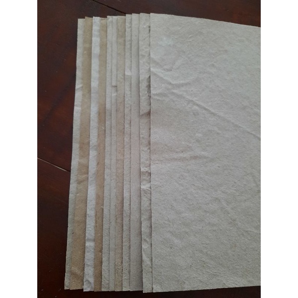 

reusable paper - kertaa daur ulang- kertas journaling warna coklat kardus natural ul A5