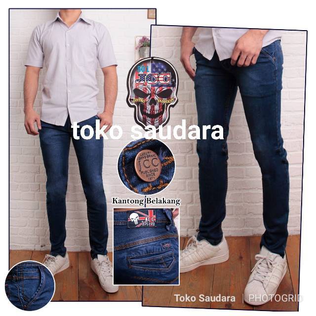 Celana jeans stretch distro pria