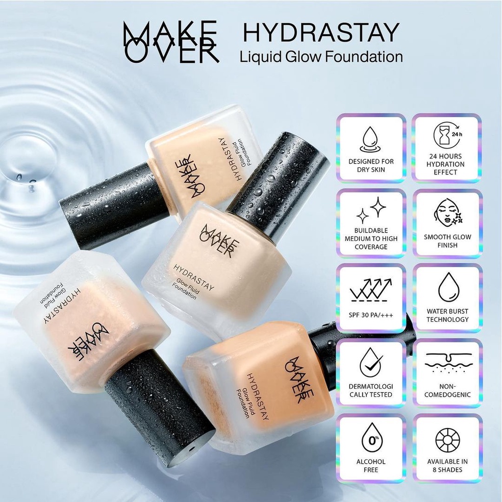 Make Over Hydrastay Glow Fluid Foundation