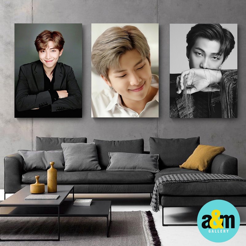 Poster Kayu RM BTS BANGTAN BOY Hiasan Dinding Kamar K-POP I Pajangan Dinding Kamar K-POP Wall Decor Kamar - A&amp;M