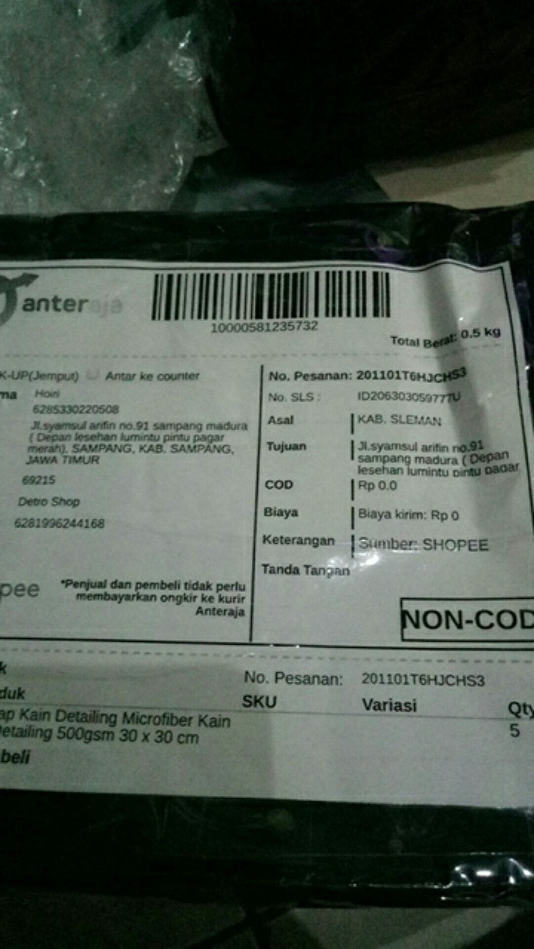 Promo !!! Lap Kain Detailing Microfiber Kain Microfiber Detailing 500gsm 30 X 30 Cm