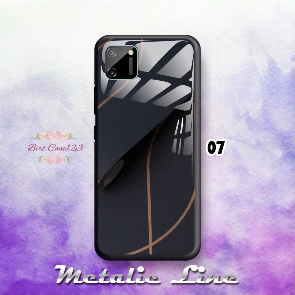 Softcase back case glass kaca METALIC Realme C1 C2 C3 C11 C12 C15 C17 NARZO 10A 20 PRO BC2473