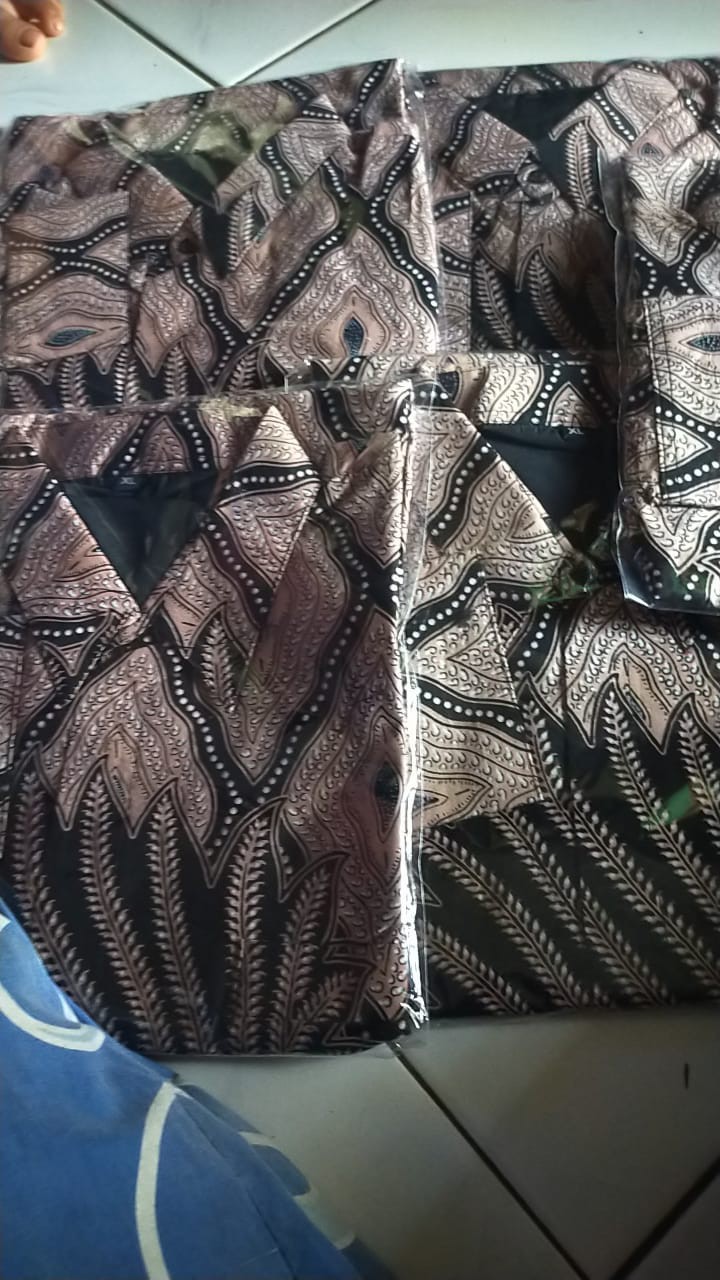 Pari Mocca Panjang Kemeja Batik Pria Full Furing Katun Sragenan